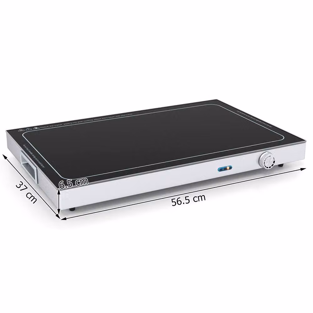 Costway 300W Electric Warming Tray with Adjustable Temperature and Handle, Black – 2