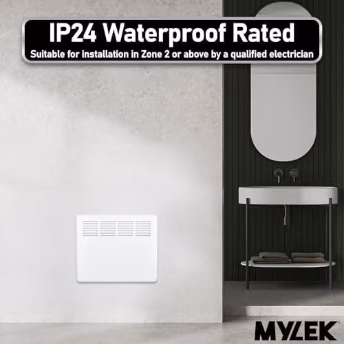 MYLEK 1000W Smart WiFi Electric Panel Convector Heater, White, Wall Mounted or Freestanding, W: 51 cm – 2