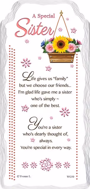 Sensations Handcrafted Ceramic Sister Flower Design Hanging Plaque, Multicolour, W: 17.5 cm, H: 8.0 cm, D: 1.0 cm