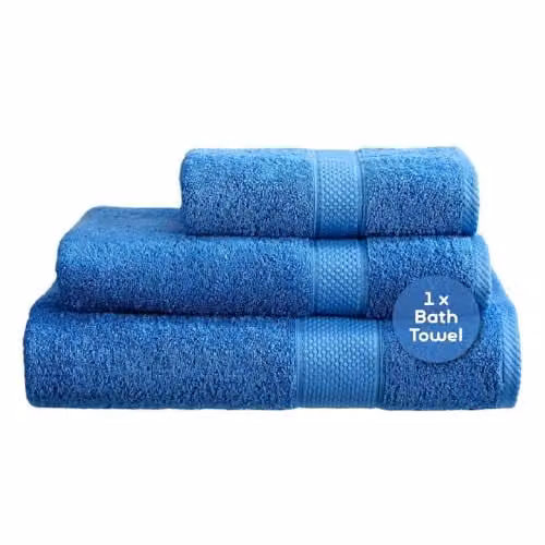 Linens Limited Turkish Cotton Bath Sheet, Cobalt Blue, W/D/H: 125 x 70 x 70 cm – 1