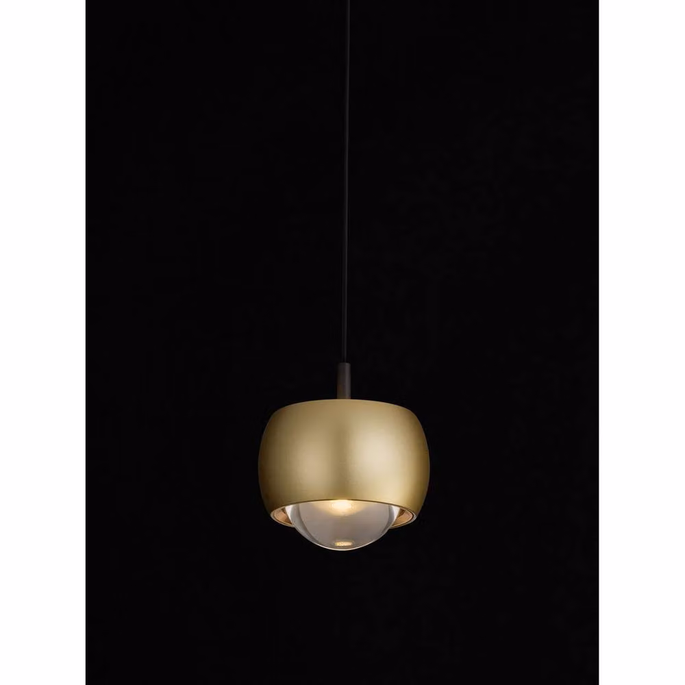 Netlighting Conga Slim LED Pendant Ceiling Light in Gold/Brass with Warm White 3000K Light – 3