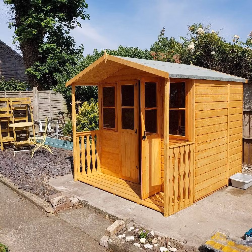 Shires Houghton Shiplap Summerhouse Garden Sun Room in Light Brown – 2