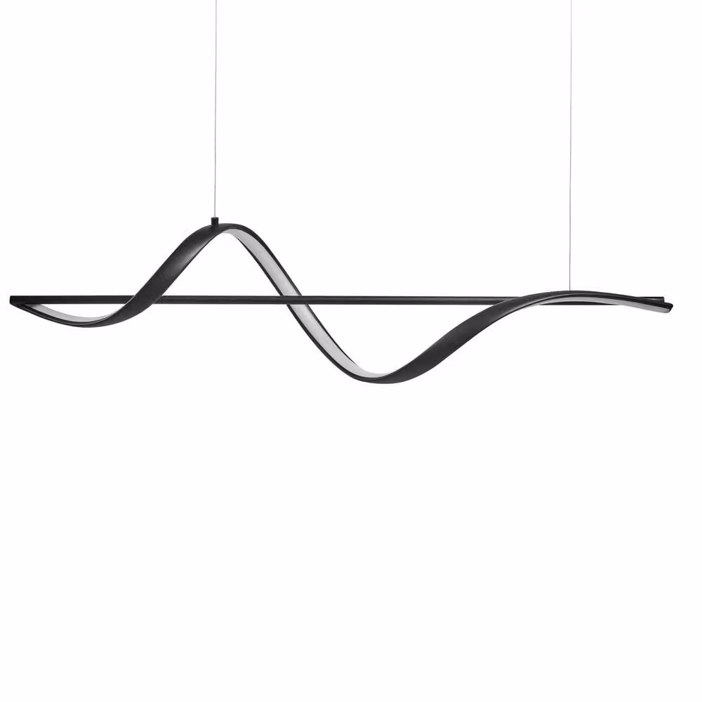 Wyld and Coco Black Aluminium LED Pendant Lamp W: 90 cm, D: 16 cm, H: 100 cm – 2