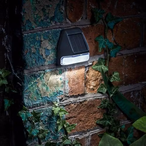 Smart Garden Solar Powered LED Wall and Post Fence Lights, 4 Pack, Black with Multicolour RGB Lighting – 4
