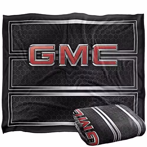 GMC White Front Grill Silky Touch Super Soft Fleece Throw Blanket W/D/H: 152 x 127 cm – 1