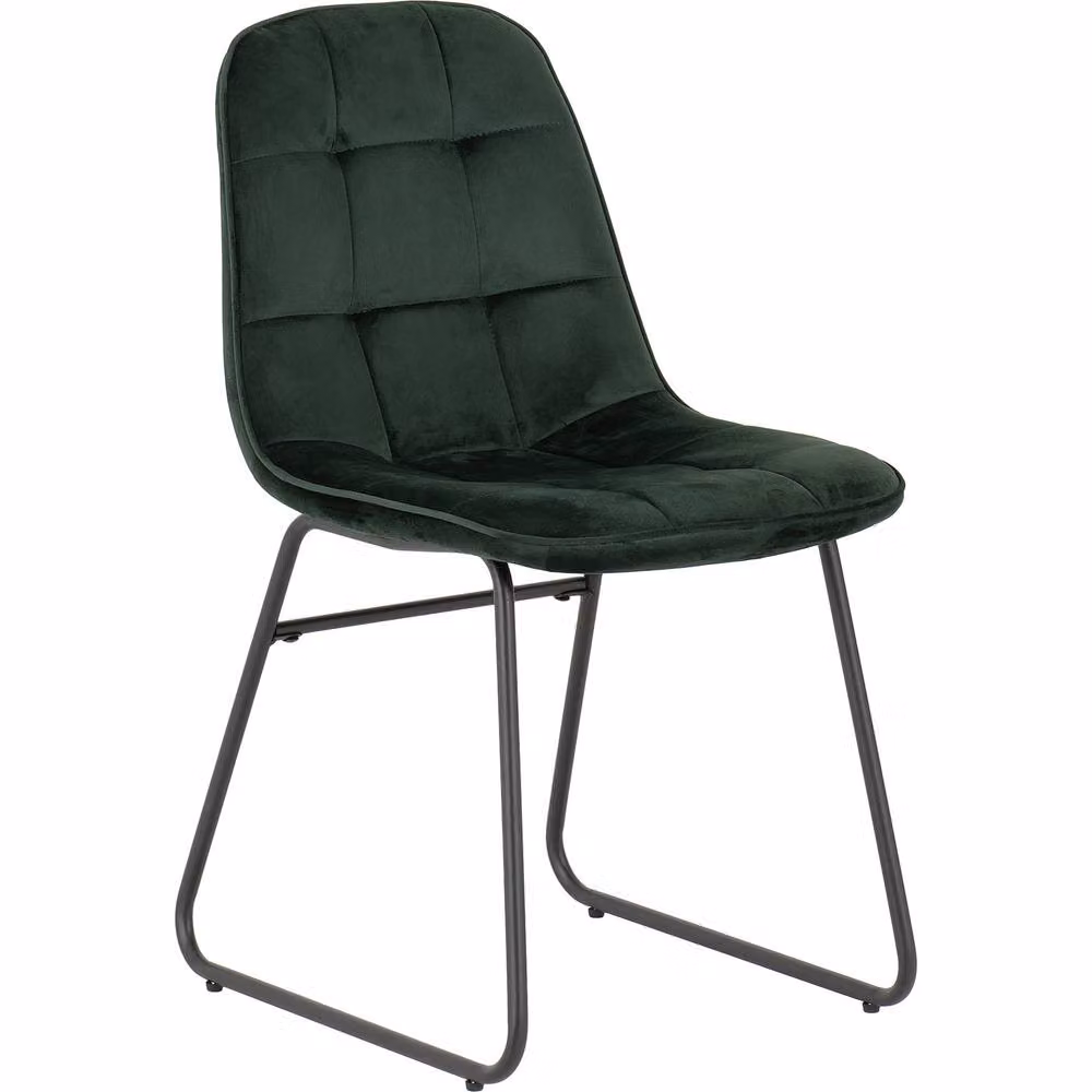 Seconique Modena Dining Set with Green Lukas Chairs and Oval Glass Table – 3
