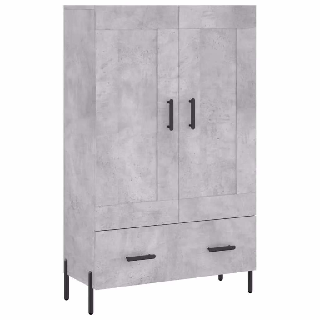 Berkfield Home Highboard in Concrete Grey, W/D/H: 69.5 x 31 x 115 cm – 2