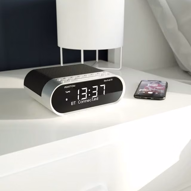 Azatom Revival R1 DAB+ FM Alarm Clock Radio - White
