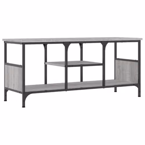 vidaXL Industrial Style TV Cabinet and Media Unit in Brown Oak and Grey, featuring Wood and Metal Construction
