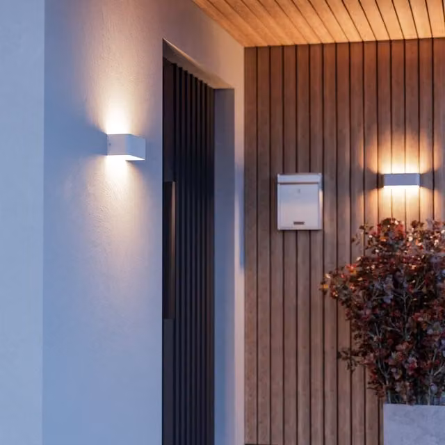 Eglo Sania-Z Smart Control LED Cube Wall Light in White with RGBW and Remote Control