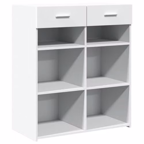 vidaXL Modern White Sideboard in Matt MDF, W/D/H: 80 x 42.5 x 93 cm