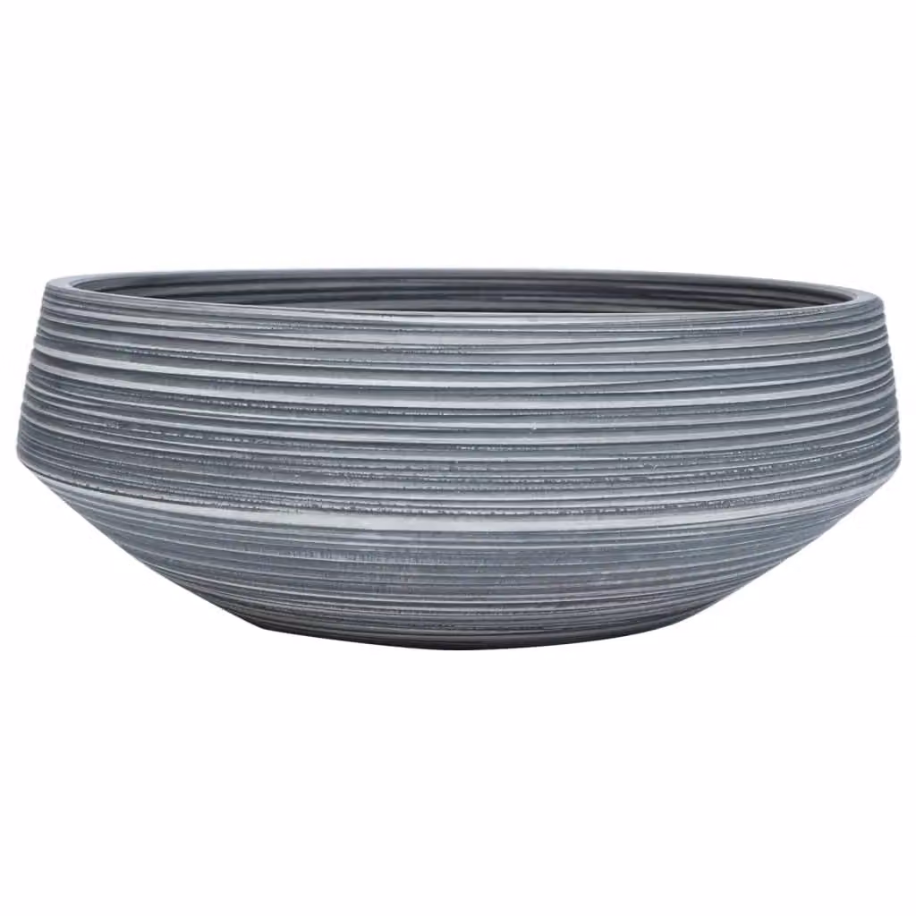 Berkfield Home Grey Round Ceramic Countertop Basin, Diameter: 41 cm, Height: 14 cm – 2