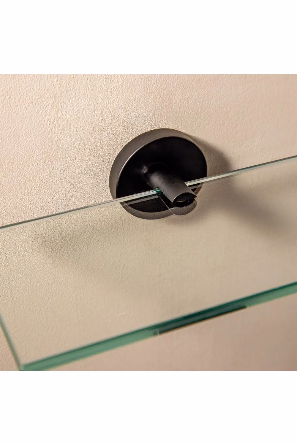 Cosmic Matt Black Glass and Metal Wall Mounted Bathroom Shelf Organizer – 2