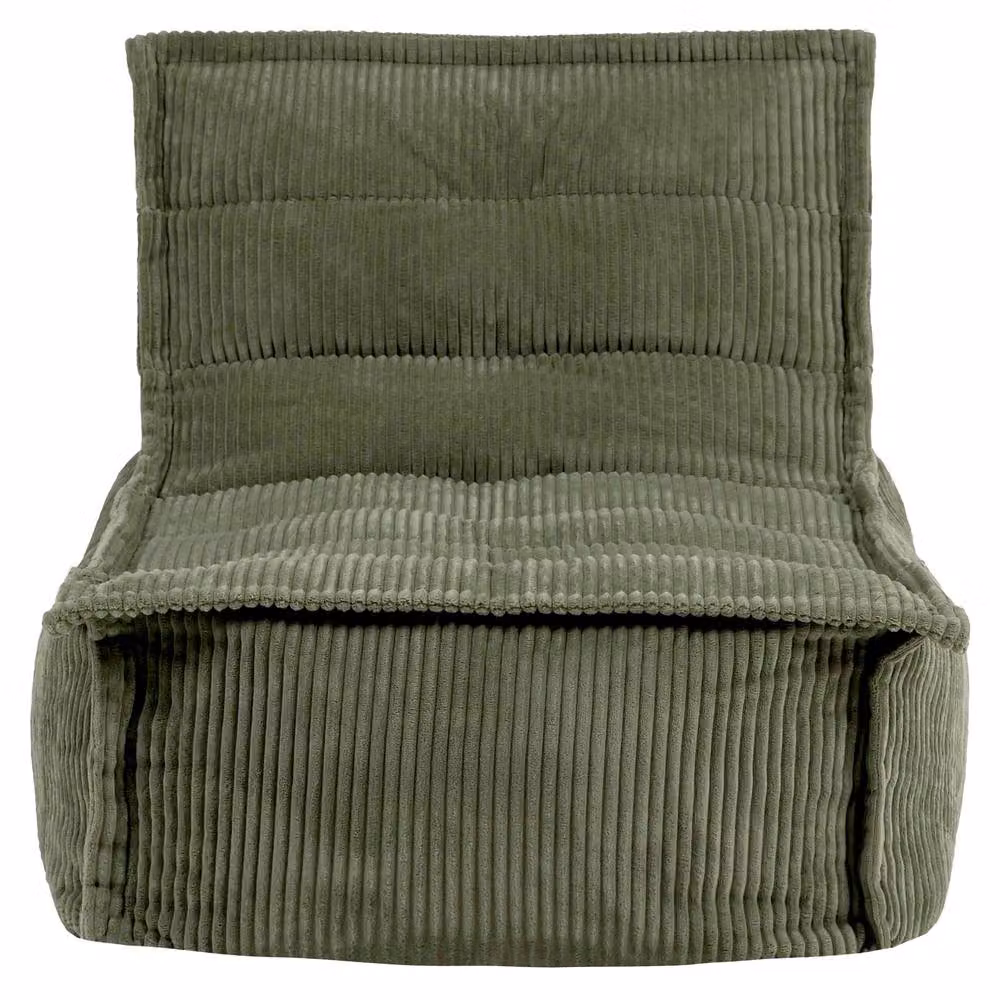 icon Scandi Corduroy Bean Bag Lounger in Green – 3