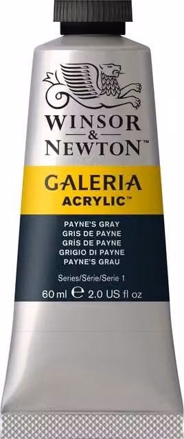 Winsor & Newton Galeria Acrylic Paint, Paynes Grey, 60 ml – 1