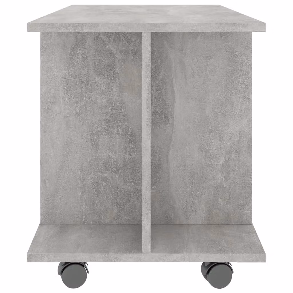 Berkfield Home TV Cabinet in Concrete Grey with Castors, W/D/H: 80 x 40 x 45 cm – 4