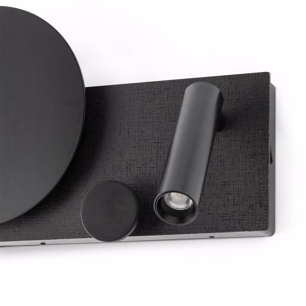 Netlighting Klee Left LED Reading Light in Textured Black with 2700K Warm White Light – 3