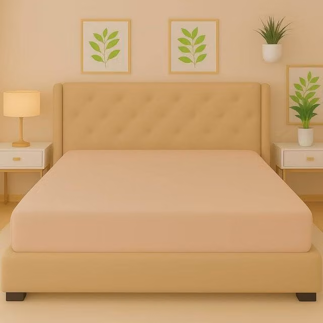 Homes-Linen King Size Flannelette Fitted Sheet in Beige, 100% Brushed Cotton, Depth: 25 cm, W/D/H: 180 x 200 cm