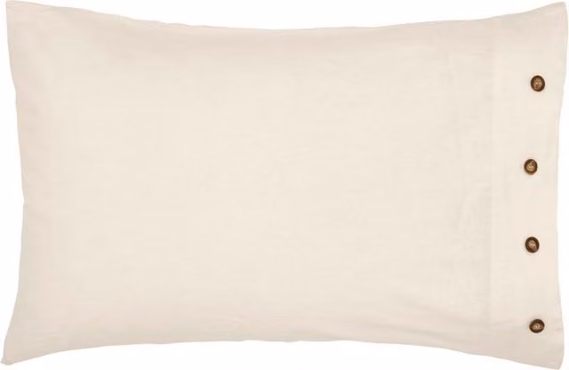 Morris & Co. Pure Linen and Cotton Standard Pillowcase in White or Ivory