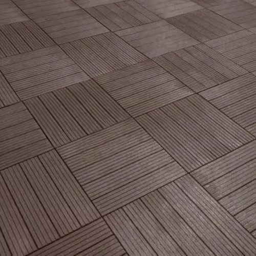 Oseasons Cosmopolitan ECO Interlocking Decking Tiles, Pack of 10, Coffee Brown, W/D: 30 x 30 cm – 1