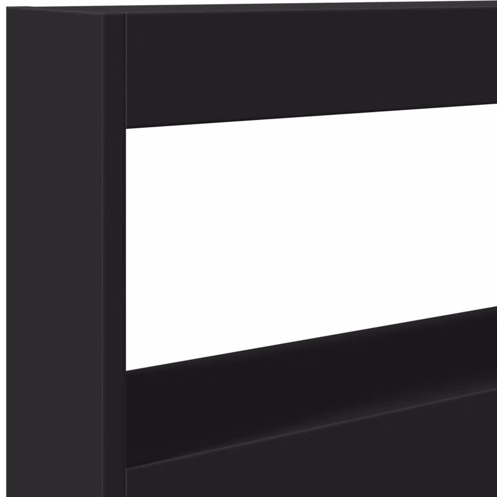 Berkfield Home Headboard Cabinet with Integrated LED Lighting and Shelf, Black, W/D/H: 120 x 17 x 102 cm – 6
