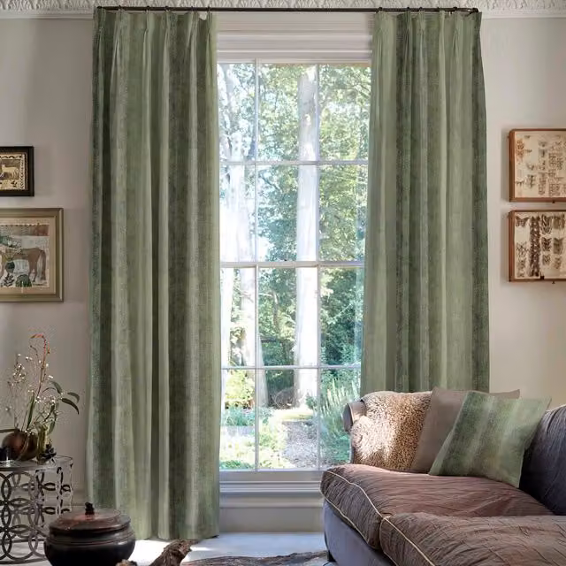Linda Barker Home Made To Measure Emerald Green Blackout Fabric Curtains