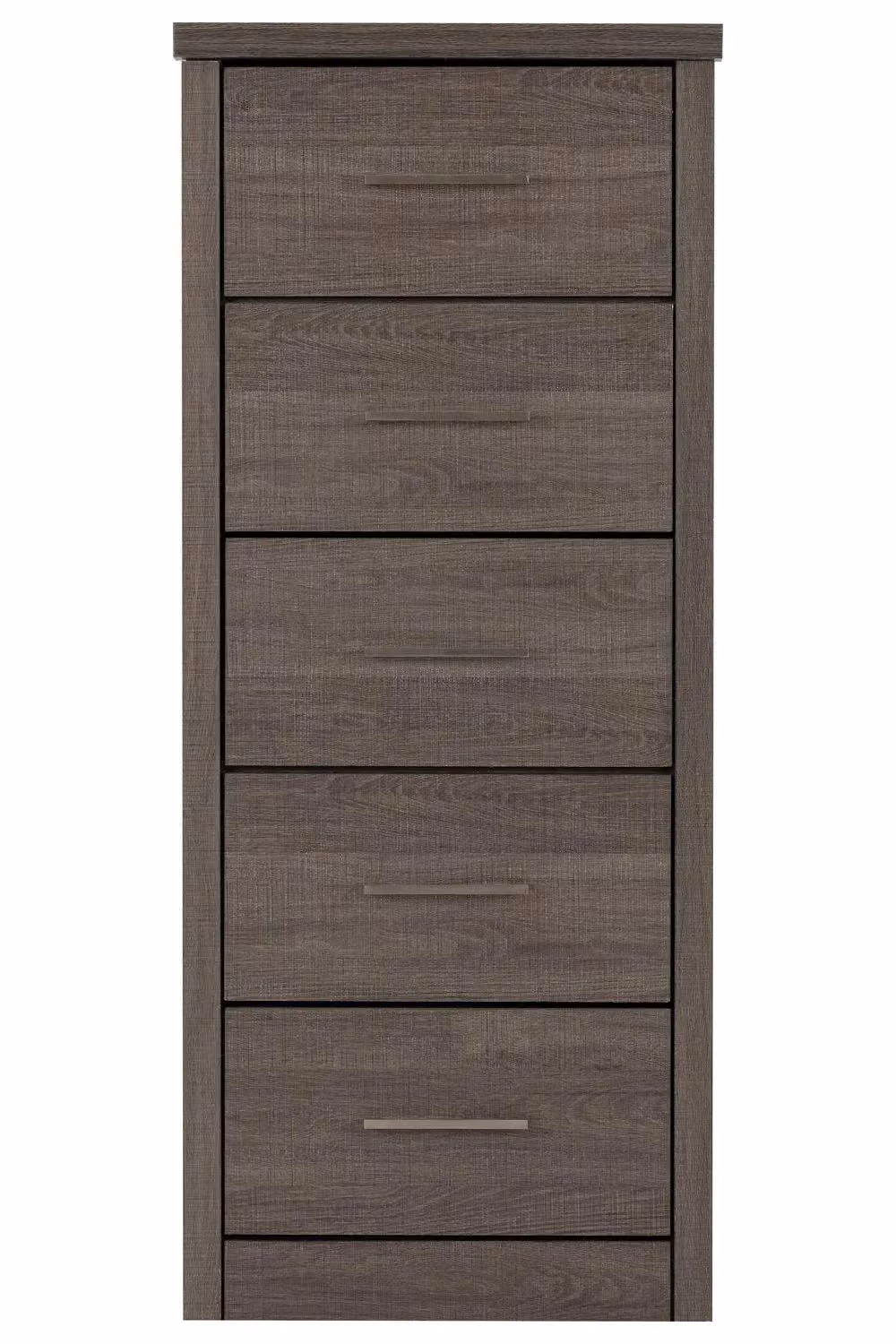 Seconique Lisbon 5 Drawer Narrow Chest in Black and Grey – 5