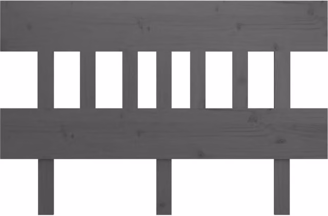 Berkfield Home Beautiful Bed Headboard in Grey Solid Pine Wood, W: 138.5 cm, D: 3 cm, H: 81 cm – 1