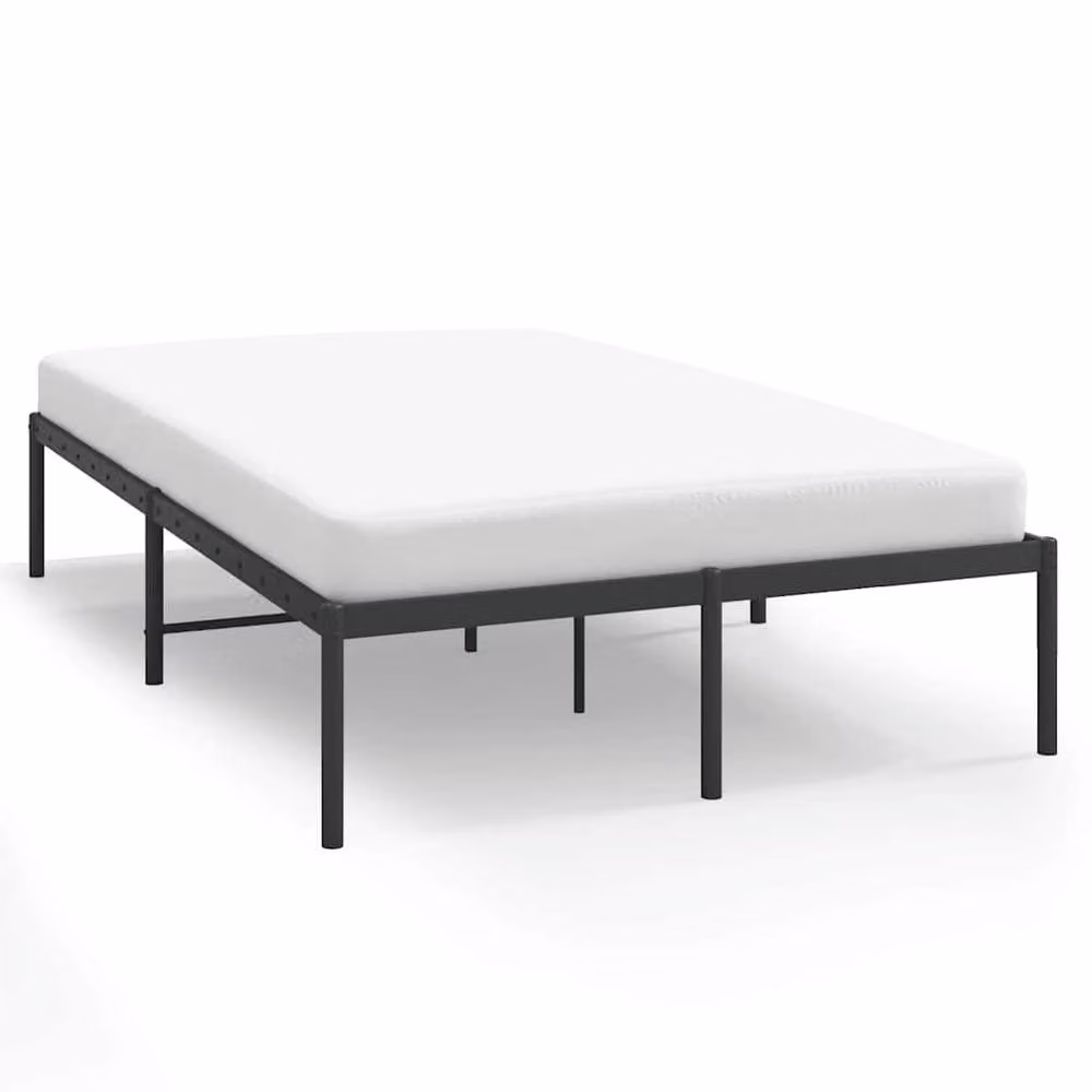 Berkfield Home Metal Bed Frame in Black, W/D/H: 140 x 190 cm – 3