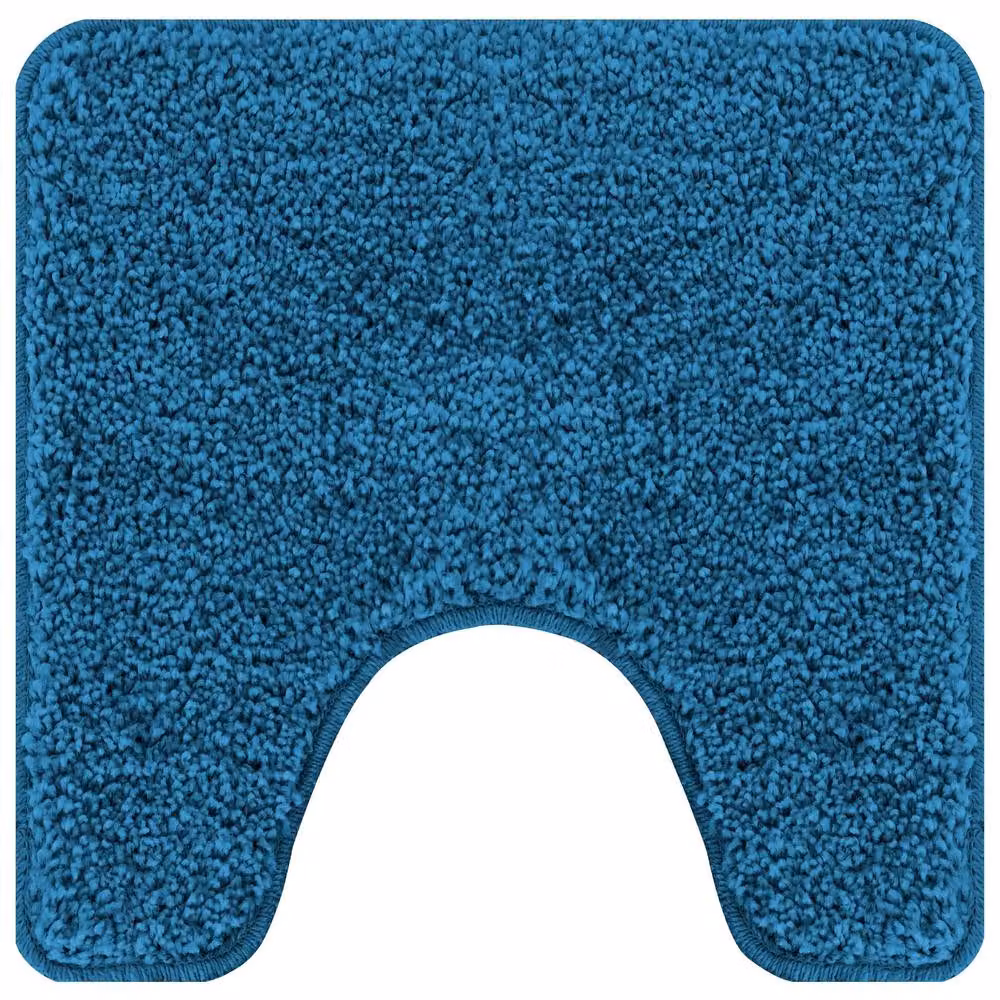 Berkfield Home 2 Piece Non-Slip Blue Microfibre Bath Mat Set – 2