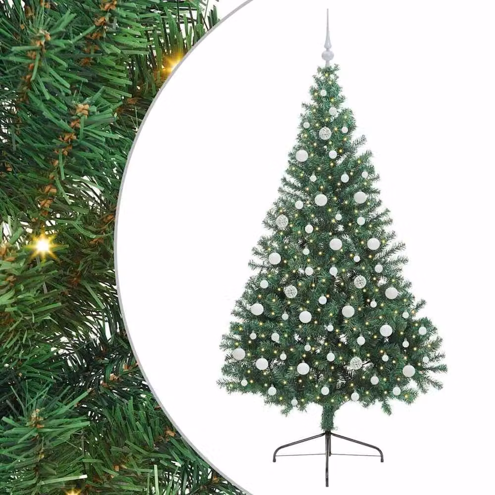 Berkfield Home Pre-lit Artificial Christmas Tree, Green, Height: 210 cm – 2