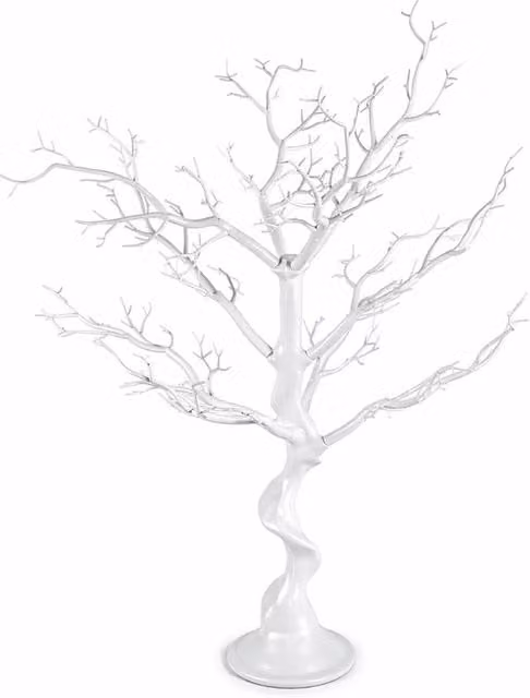 FLAVORA White Artificial Faux Branch Tabletop Tree Decor