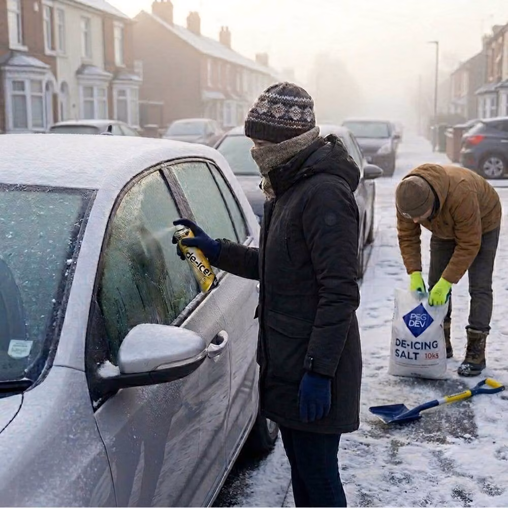 Pegdev Fast Acting De-Icer Spray with Built-In Scraper Cap, 600ml, Clear – 2