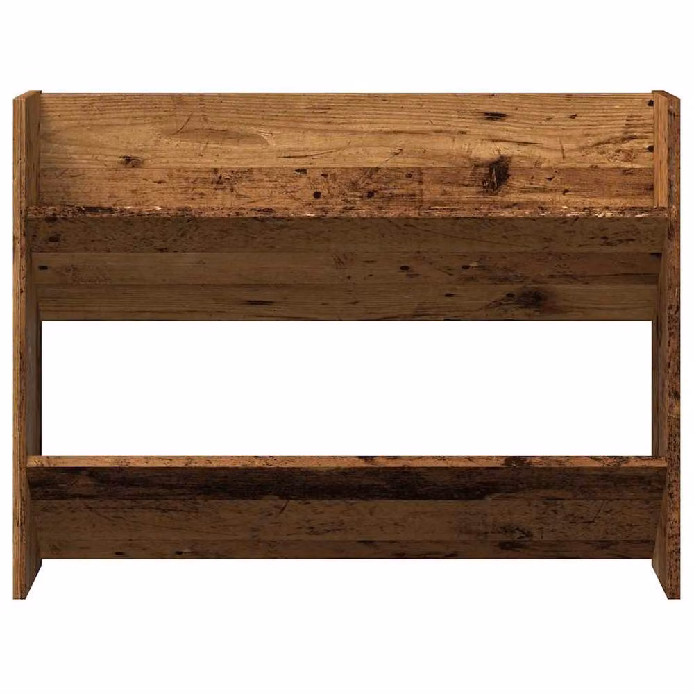 Berkfield Home Wall Mounted Shoe Cabinet in Old Wood Brown, W/D/H: 80 x 18 x 60 cm – 3