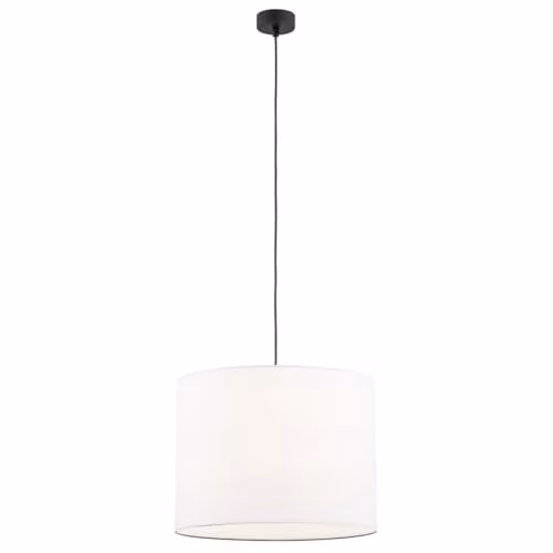 Netlighting Hilary Wiz Cylindrical Pendant Ceiling Light in White and Black Fabric