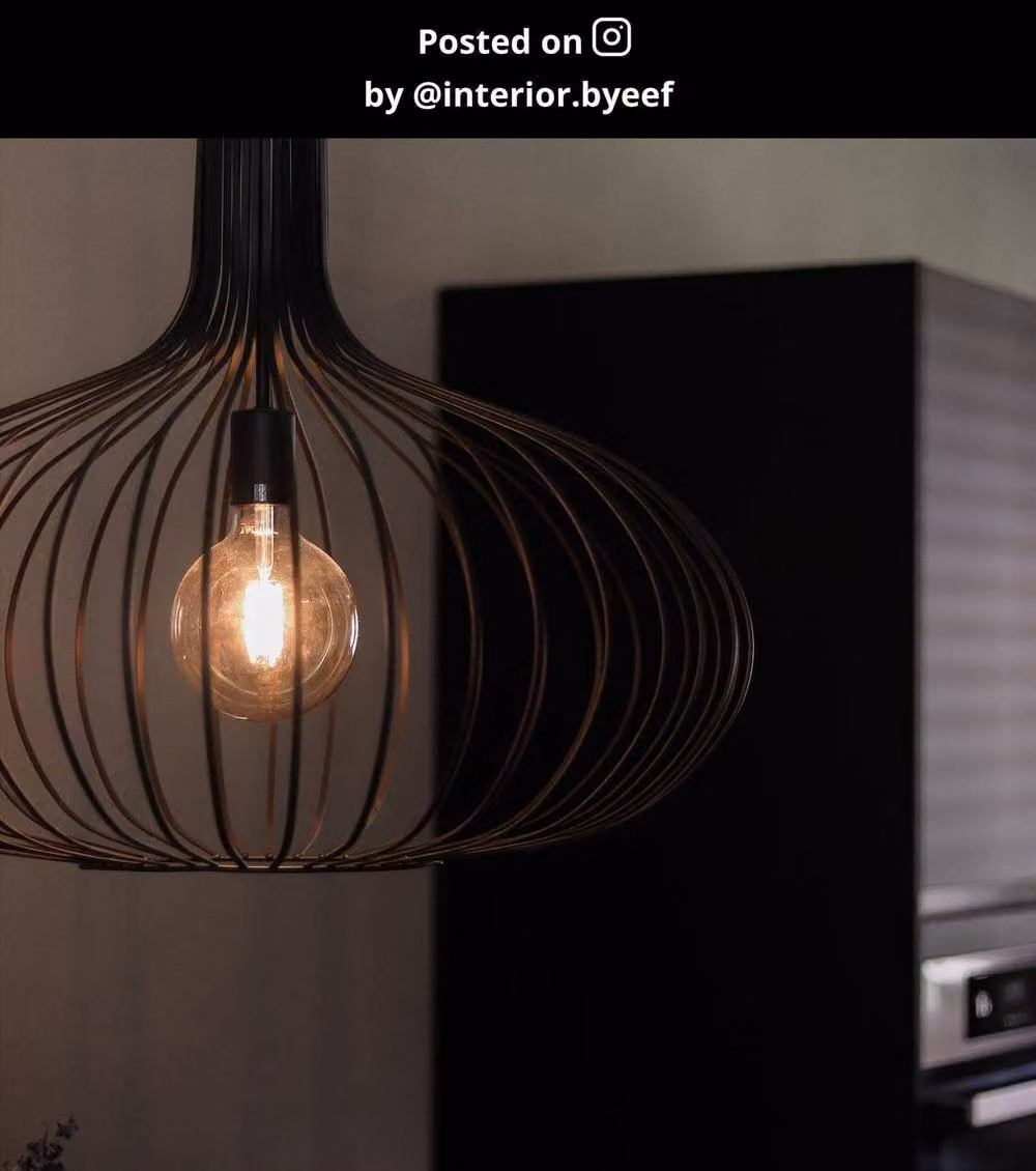 Lucide Manuela Dimmable Adjustable Vintage Pendant Light, Black, Diameter: 50 cm – 4