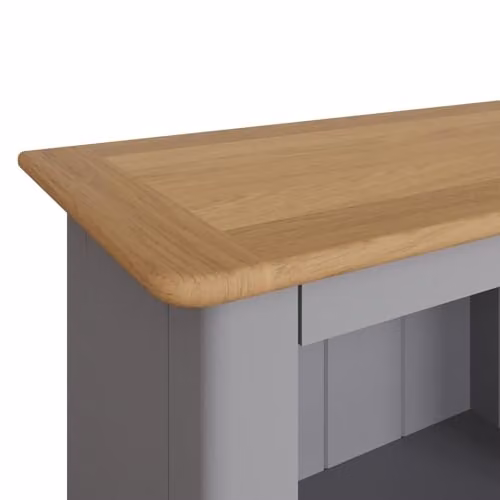 FWStyle 3 Tier Oak Veneer Bookcase in Dove Grey, H 82 x W 45 x D 23 cm – 3