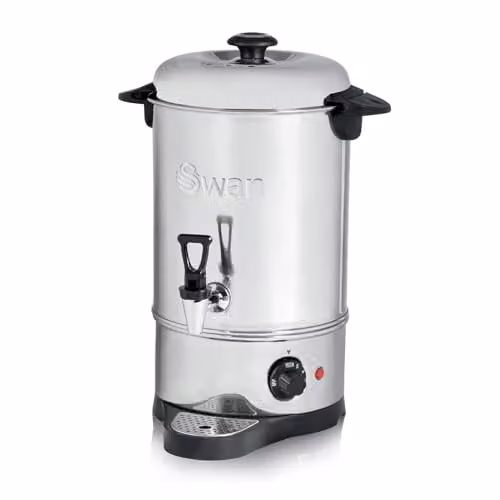 Swan 8 Litre Silver Stainless Steel Commercial Catering Tea Urn and Water Boiler