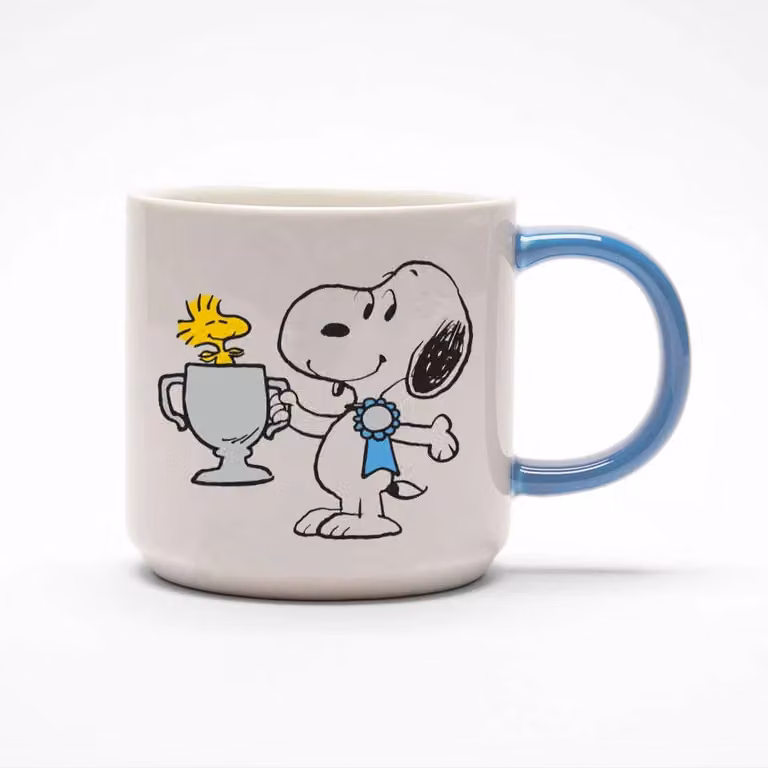 Magpie Top Dog Bone China Mug, White, 330ml