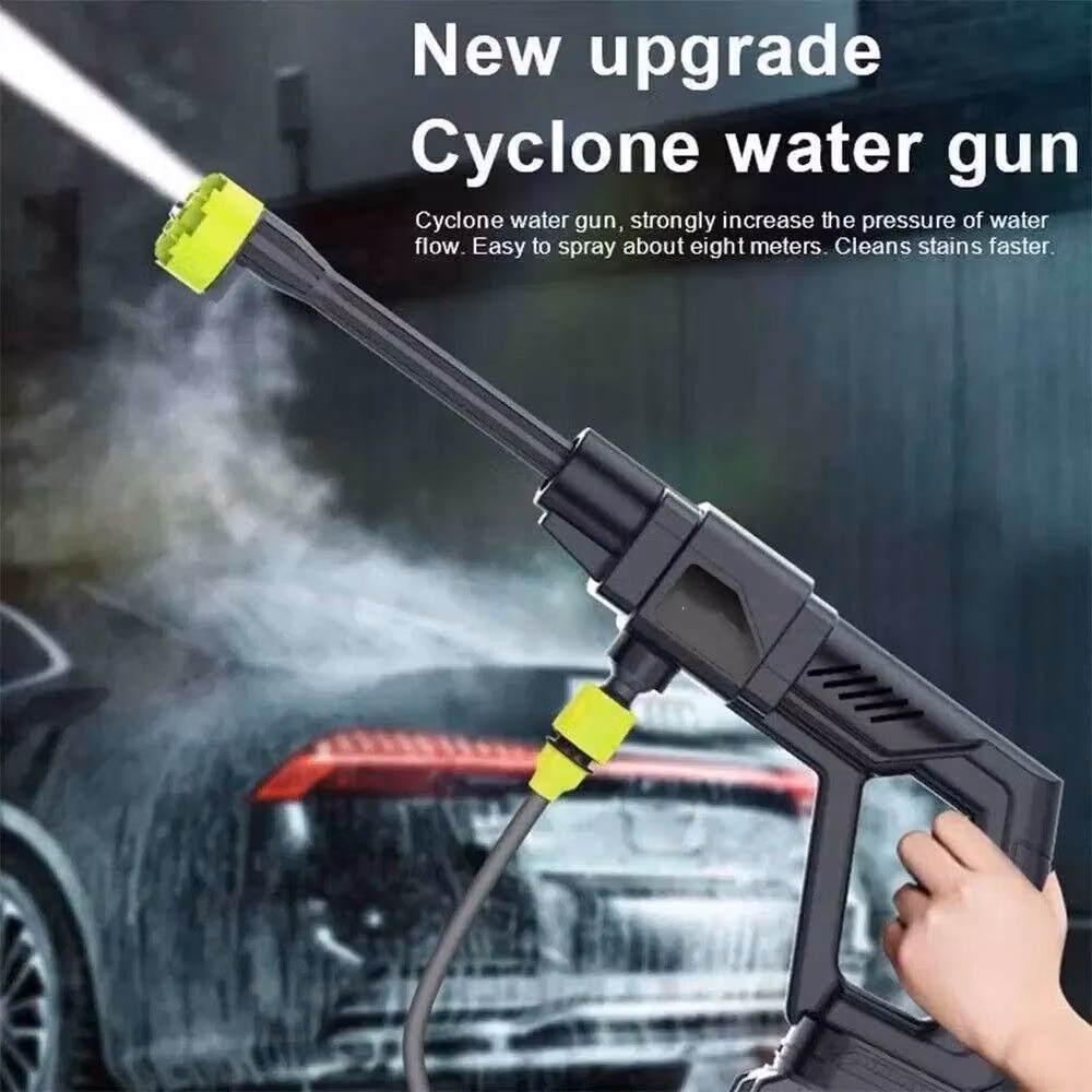 NESTLUNE Cordless High Power Car Pressure Washer in Black with Rechargeable Battery – 4