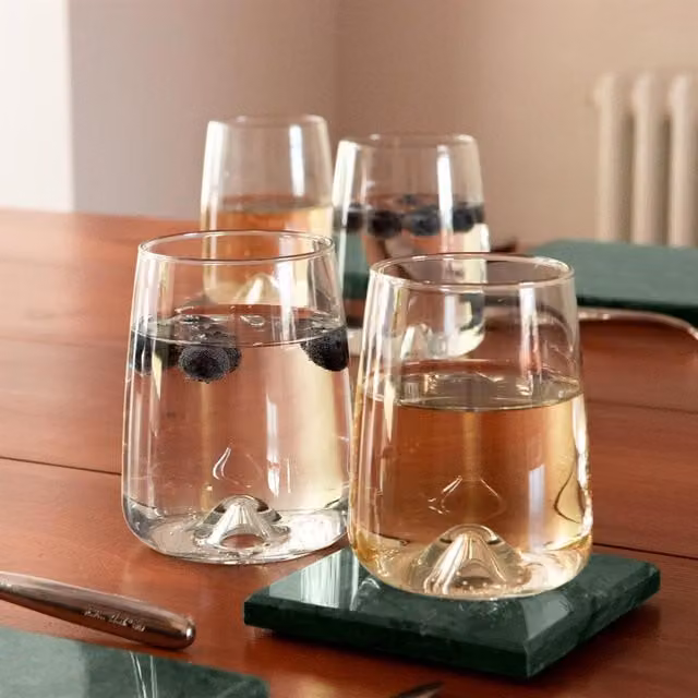 Argon Tableware Green Marble Square Coasters, Pack of 6, 10 cm