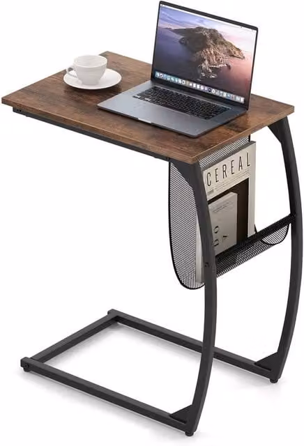 Havendro C-Shaped Side Table in Brown