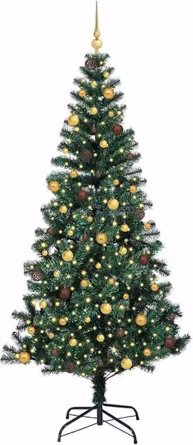 Berkfield Home Elegant Pre-lit Artificial Christmas Tree, Green, Height: 240 cm – 1