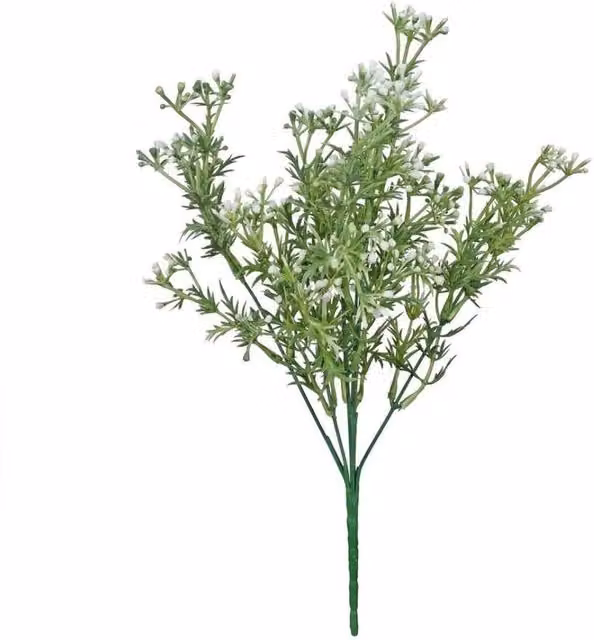 KDMD Essential White Heather Bud Bush 3 Pack Textile Floral Spring Mixed