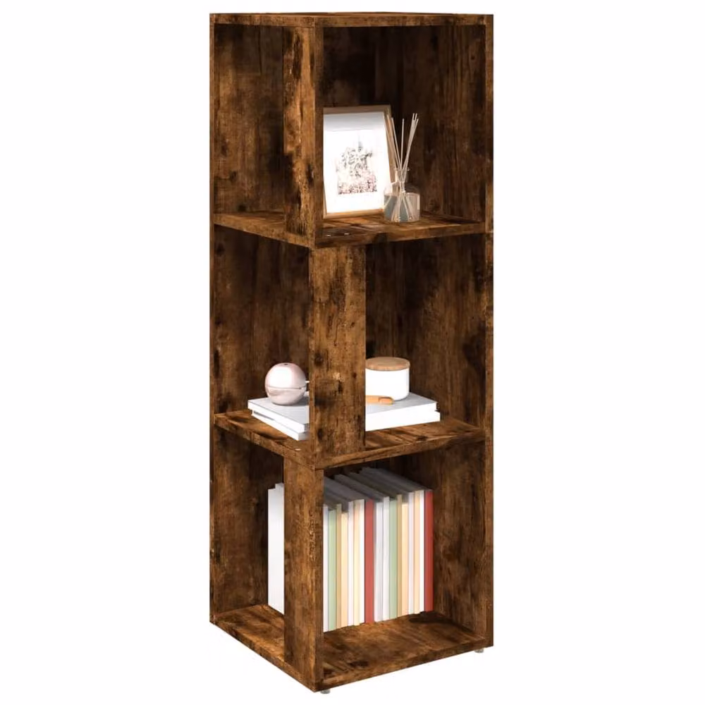 Berkfield Home Corner Cabinet in Smoked Oak Brown, W/D/H: 33 x 33 x 100 cm – 4