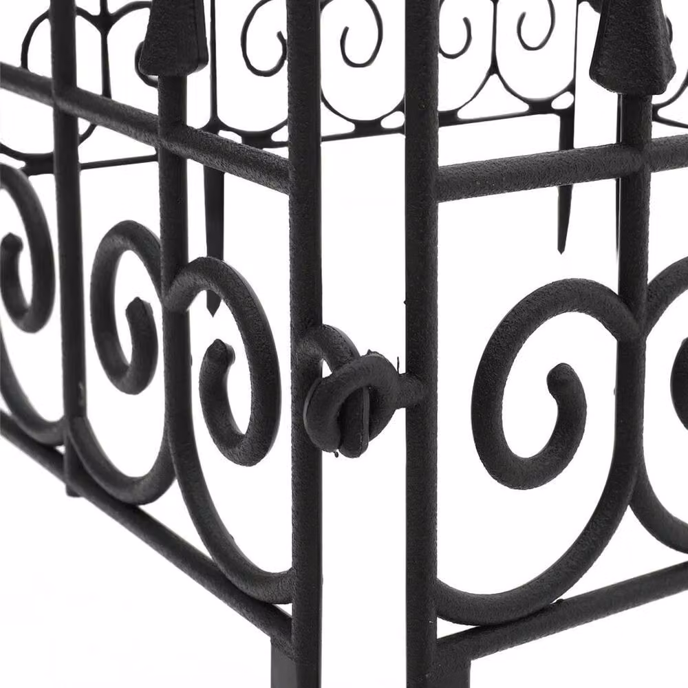 SPETLEK Black Metal Effect Plastic Garden Border Fence for Lawn and Grass, 0.6m2 – 2
