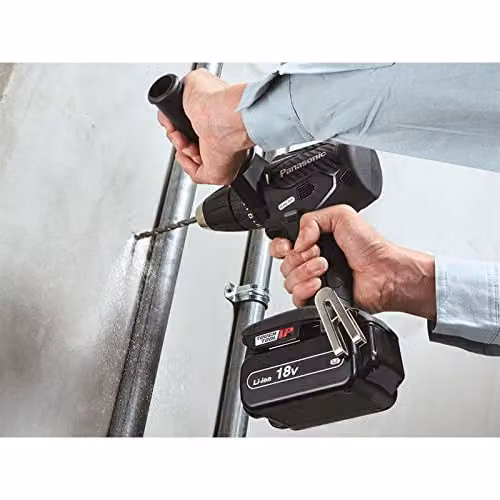 Panasonic EY79A3PN2G31 Smart Brushless Combi Drill Driver 18V with 2 x 3.0Ah Li-ion Rechargeable Batteries, Black and Transparent – 2