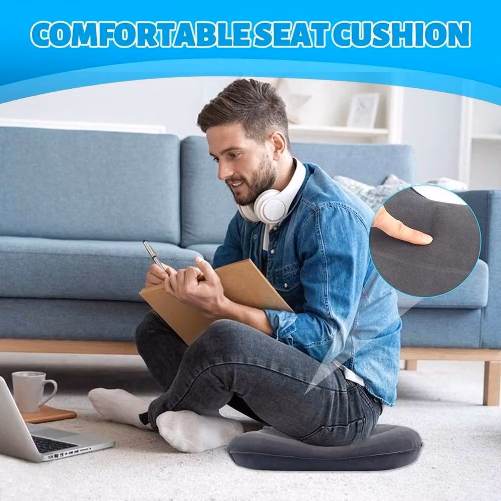 FLAVORA Grey Inflatable Donut Ring Medical Air Seat Cushion, W: 100 cm, D: 150 cm – 3