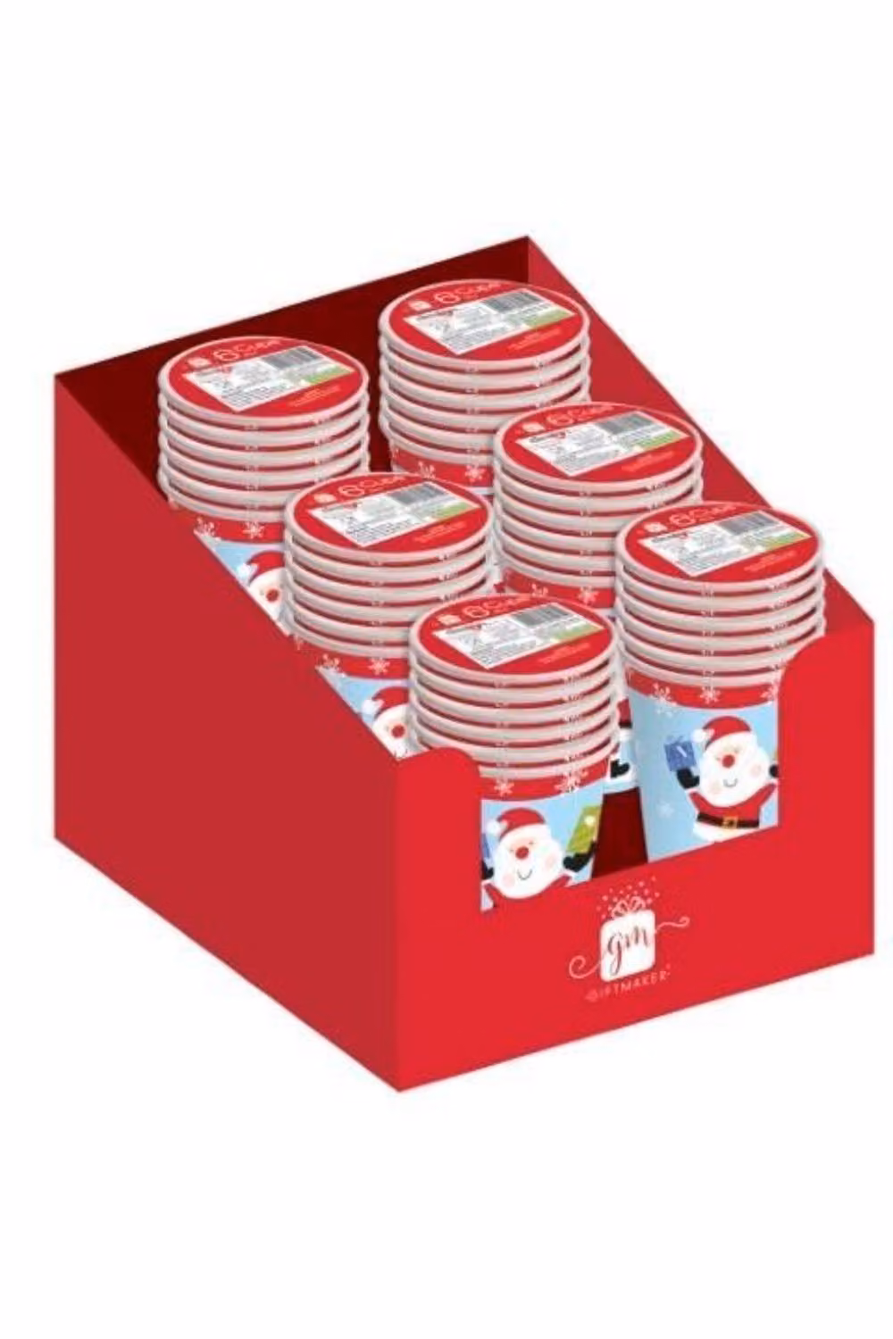 KDMD Red Christmas Kids Plastic Cups, 8oz, Pack of 5 – 2