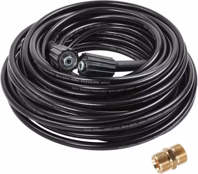 KORVIXA Black High Pressure Washer Extension Hose, 20m
